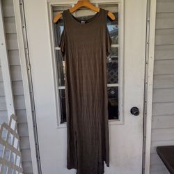 TMG New York Cold Shoulder Avocado Green Dress size Large