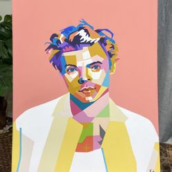Harry styles abstract painting 16x20 