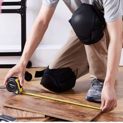 AmazonCommercial Non-Marring Foam-Cap Knee Pads, 11.5 in, Black, 3 pair