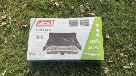 Coleman Triton 2-Burner Propane Camping Stove, New Never Used