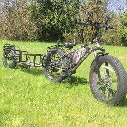 NEW 1500 Watt Plant Camo Fat Tire E-bike With QuietKat Trailer 