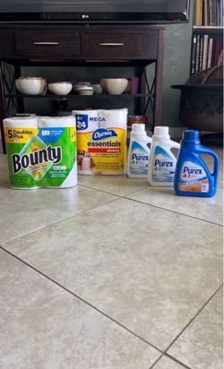 Purex Laundry Detergent, Charmin Toilet Paper, Bounty Paper Towels