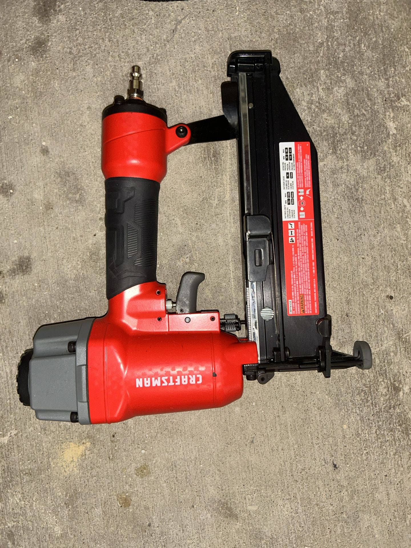 Pneumatic Straight Finish Nailer Craftsman