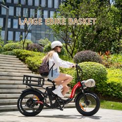 Large E-bike Rear Basket, Waterproof Metal E-bike Basket