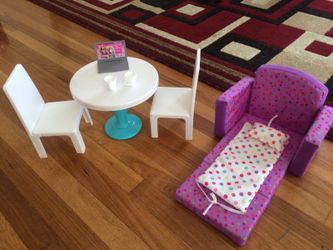 My life doll table and couch
