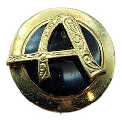 Vintage Balfour 10K Yellow Gold Black Onyx AVON Presidential Award Pin Brooch