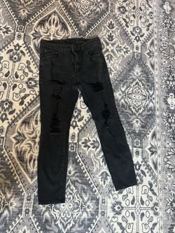Aeropostale Black Distressed Skinny Jeans