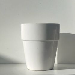 Glazed Ceramic Plant Pot/ Plant Planter/ Flower Pot Patio Garden White 