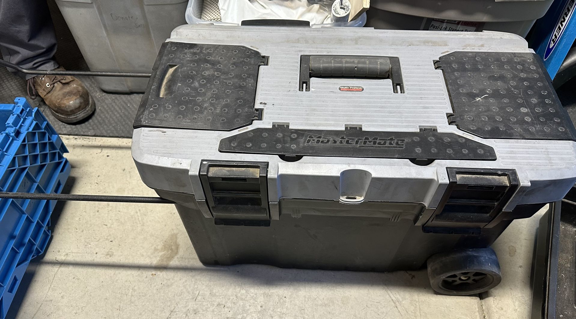 Task Force Master Mate Toolbox With Storage And Wheels