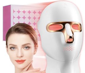 FDA Cleared Red LED Light Relax Mask Phototherapy Face Mask, LED Light for Face And Neck, Red Light 630, 5nm And Near-infrared 830nm Wavelength, USB-C