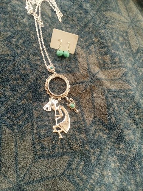 Kokapelli Turquoise Necklace Set