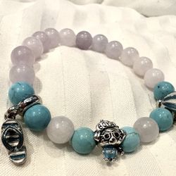 ❤️Handmade Bracelet With Stone Beads And Charms❤️
