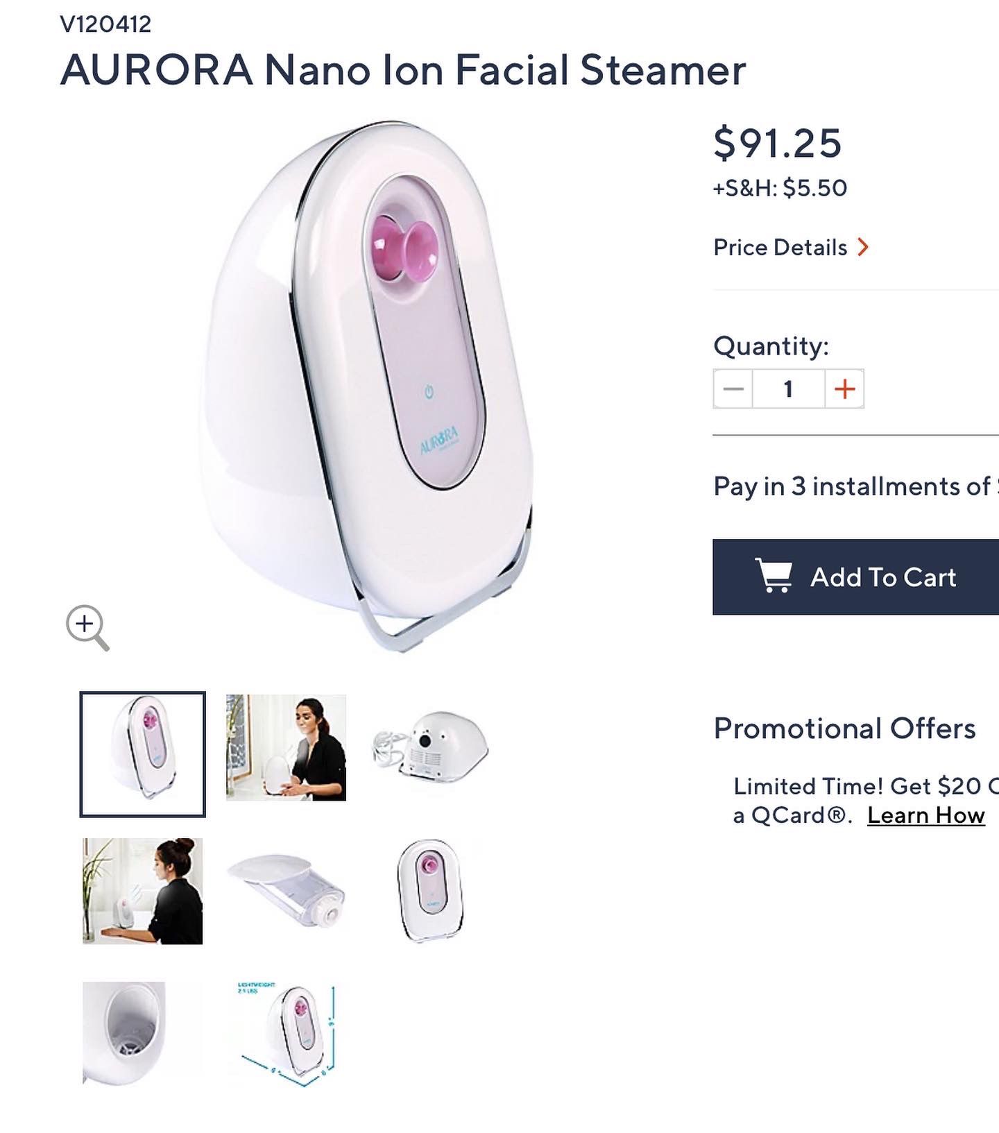 AURORA Nano Ion Facial Steamer 