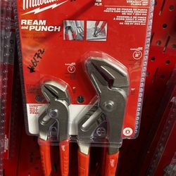 Milwaukee 2pcs 6” & 10” Comfort Grip Straight Jaw Pliers Set