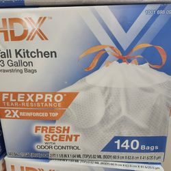 HDX..   Trash Bag  13 Gallon  Each $14