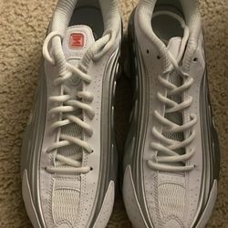 Nike Shox R4 White Metallic Silver