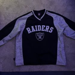Raiders Vintage Pull Over Jacket Men’s XL
