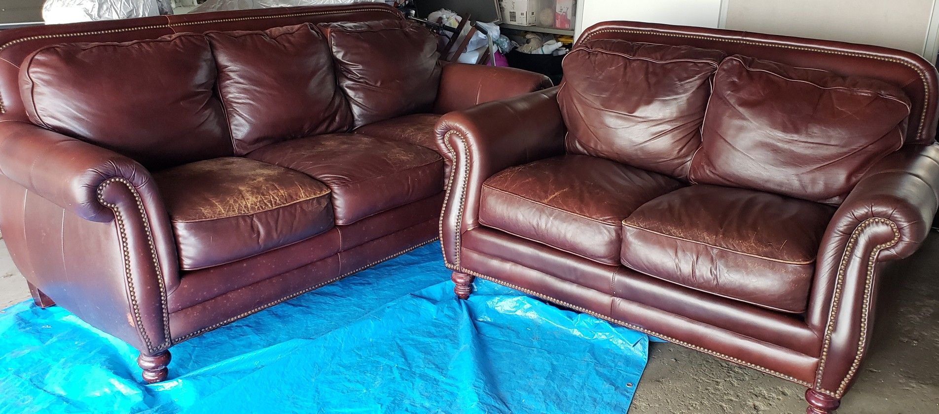 Leather Sofa & Loveseat