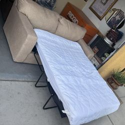 Beige Sofa-Bed