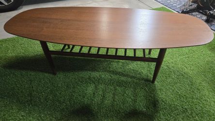 As new surfboard MCM wood coffee table