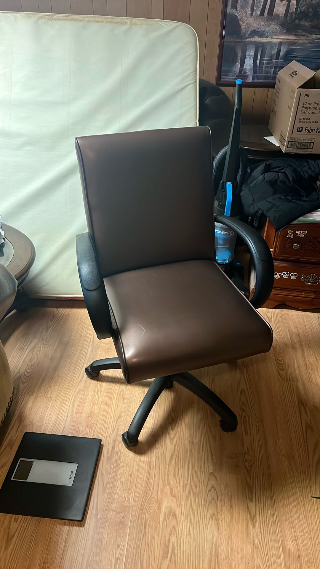 Brown Leather Desk Chair