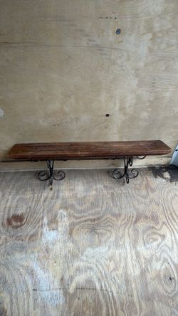 Cast iron wood floating shelf