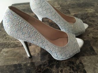 Silver Rhinestone Pumps