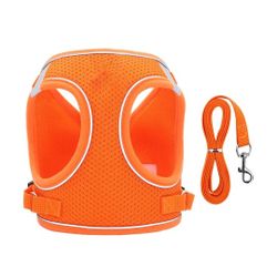 Dog Harness Vest with leash, Reflective 360 Degree Swivel Safe Escape Proof Adjustable Soft Padded -Large 