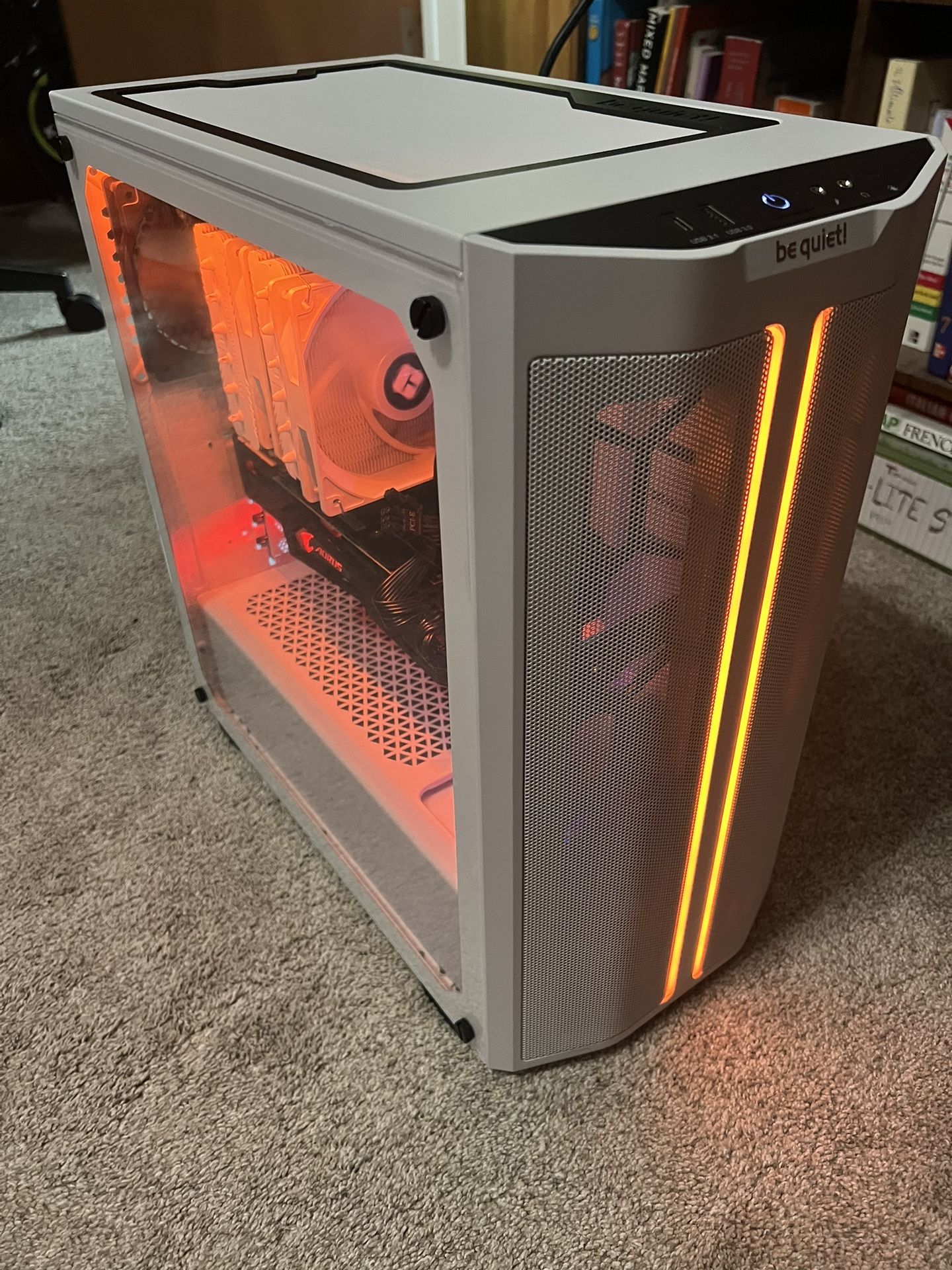 Stunning White bequiet Gaming PC AMD Ryzen 5900x and Aorus 2080 TI!