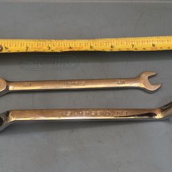 Snap-on Tools 2 wrenches * 1/2" OEXR16 Ratcheting Wrench USA * 13-15 mm 12-Point Metric Flank Drive® 60° Deep Offset Box Wrench