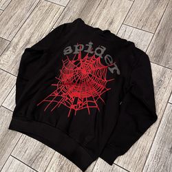 Sp5der red OG web Hoodie 