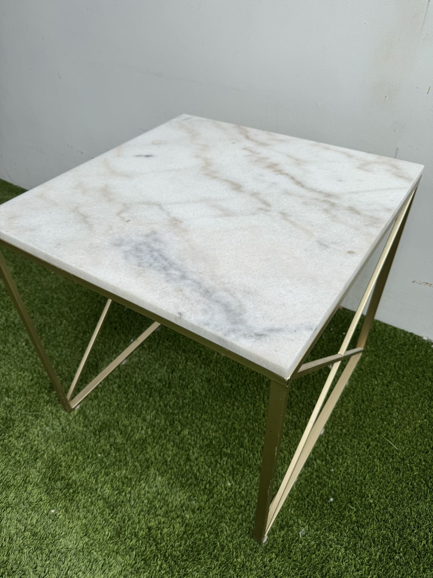 Marble Top End Table