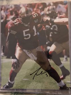 Takeo Spikes autographed 8x10 49ers