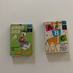 EDUCATIONAL CARD GAMES: Donald Duck and the ABC’s = GREAT LEARNING TOOLS FOR YOUR TODDLER (Complete Sets)