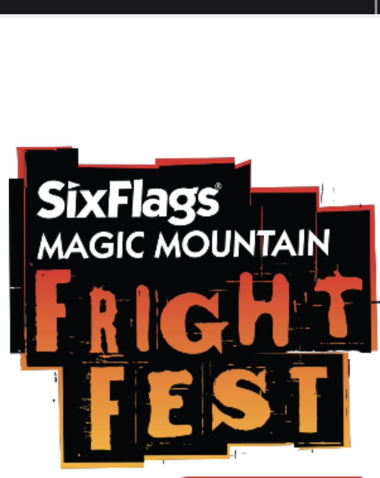 Tickets for fright fest