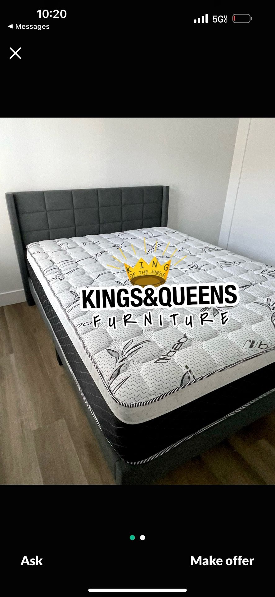 New Queen Bed Frame With Mattress