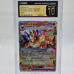 CGC Graded Pristine 10 Flareon ex Japanese Terastal Festival