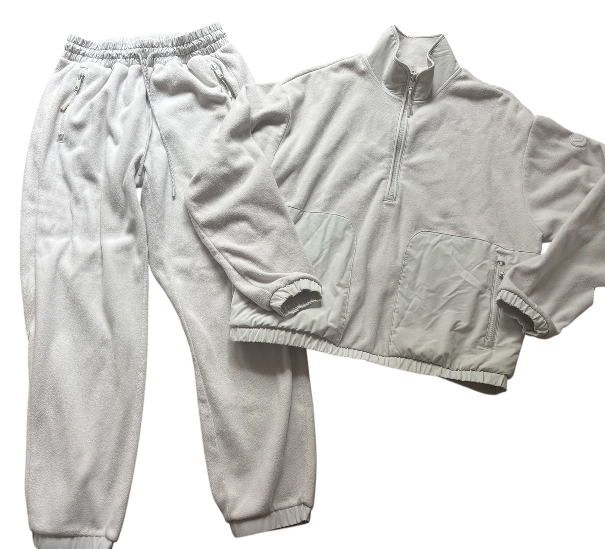 Vuori ASPEN half zip pullover & joggers Size S Salt Color