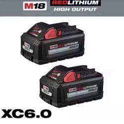 M18 Milwaukee Battery 2 Pack 