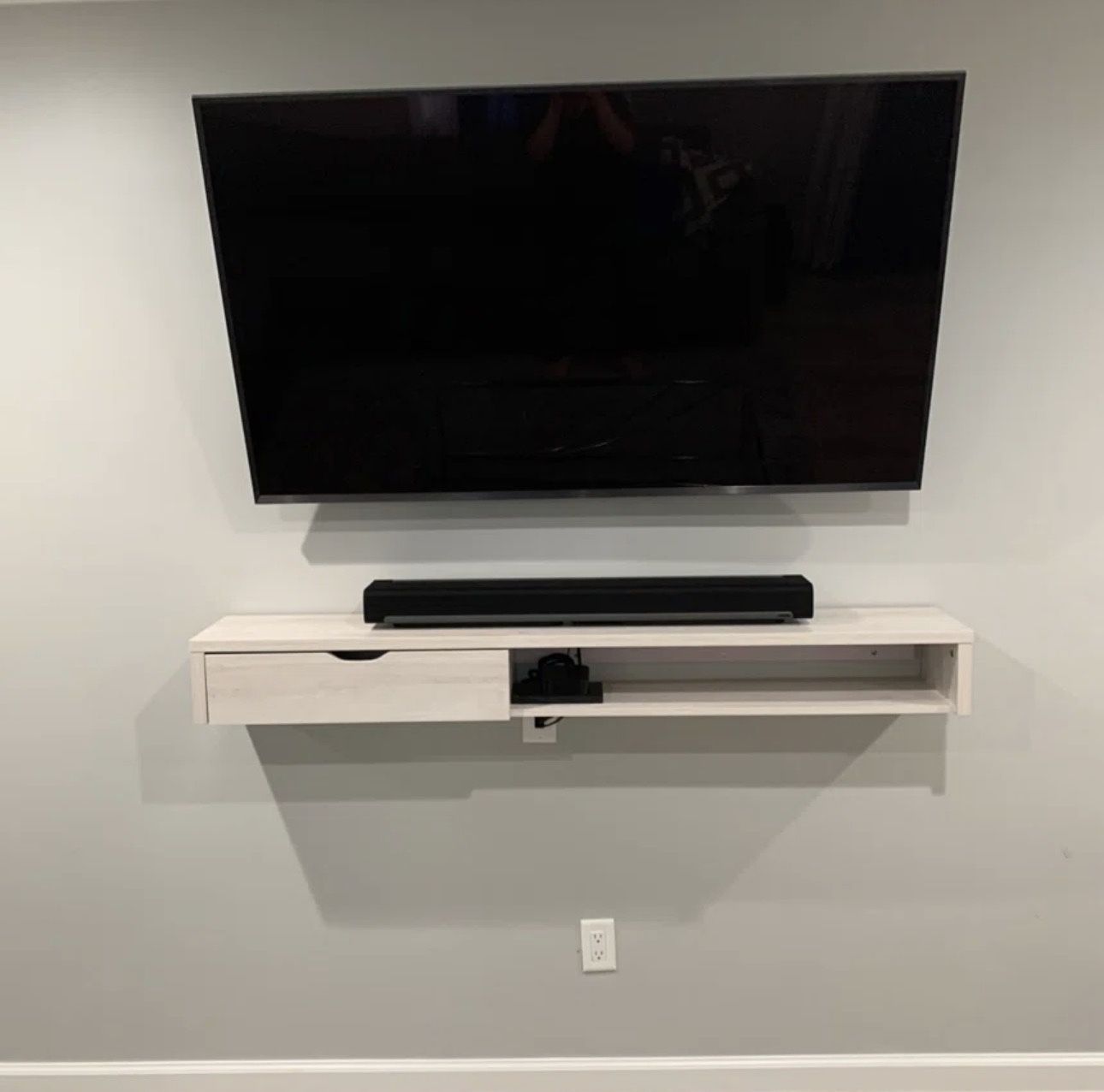 MOVING SALE - HILYARD FLOATING TV STAND (TVs UP TO 65”)