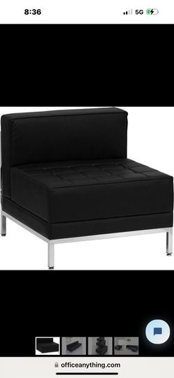 Brand new Flash Furniture HERCULES Imagination Series Contemporary Black Leather Middle Chair