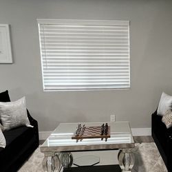 Elegant Amalia Glass Mirror Coffee Table