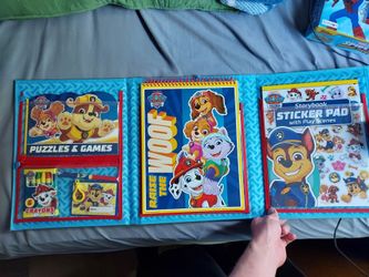 PAW Patrol Kids Activity Set, Spiderman activities set and books.