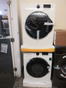 NEW Samsung 24 in front load washer and dryer set with 6 months warranty