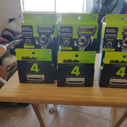 New Gillette Lab Razor Set And 4 Pack New Blades