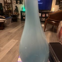 Baby Blue Glass Vase