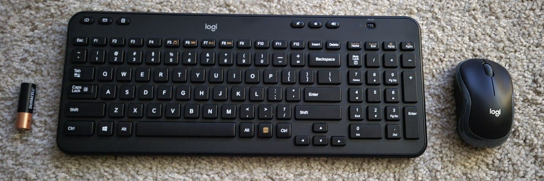Logitech K360 Wireless Keyboard and Mouse Combo