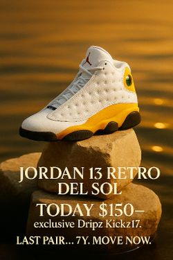 Jordan 13 Del Sol. 7Y