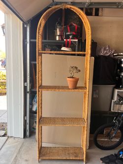 Vintage Rattan Shelving