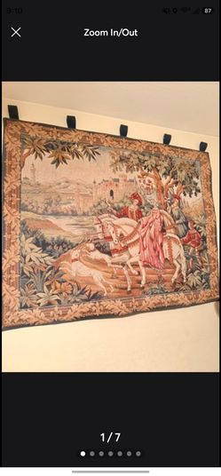 The Franklin Mint The Royal Hunt Marc Waymel Horizontal Woven Tapestry  46.5 "